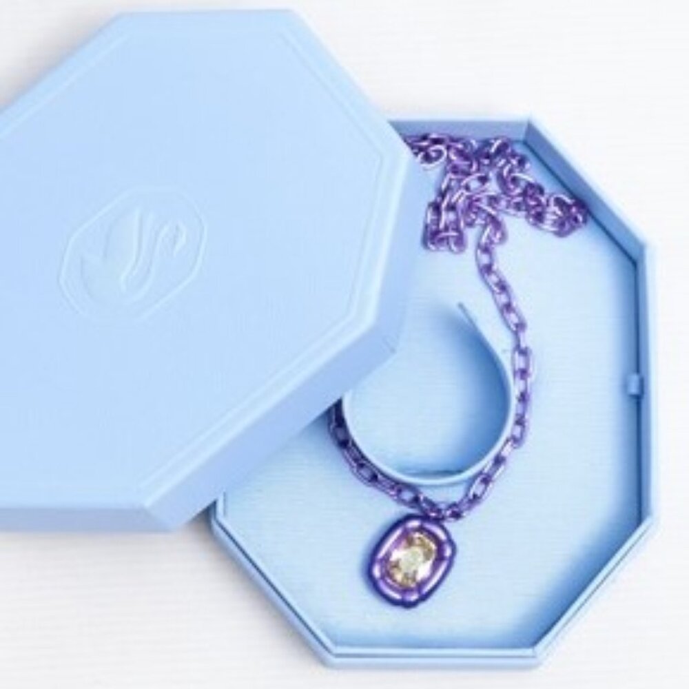 SWAROVSKI Purple Cushion Cut Dulcis Pendant